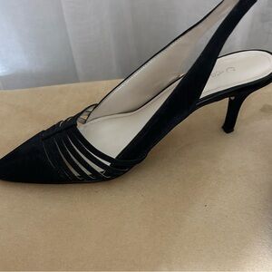 Caparros Evening Shoes elegant Black Leather Sole Shoes